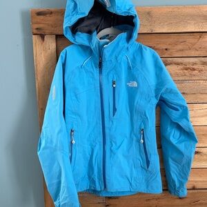 The North Face Sky Blue Hooded Ski Jacket (Gortex Soft Shell)
